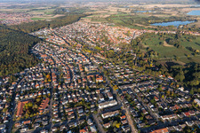 Bird's eye view of Jockgrim in the state Rhineland-Palatinate, Germany