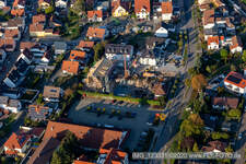 Construction site at Brahms-corner of Buchstraße in Jockgrim in the state Rhineland-Palatinate, Germany