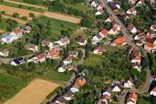Aerial view of Kelterstr in the district Obernhausen in Birkenfeld in the state Baden-Wuerttemberg, Germany