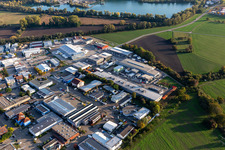 Industrial area Industriestraße, Junkersring in the district Eggenstein in Eggenstein-Leopoldshafen in the state Baden-Wuerttemberg, Germany