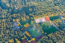 Sports fields in the Hardtwald of the Karlsruher Turnverein 1846, the DJK Karlsruhe Ost 1912 and the FC Fackel Karlsruhe eV in the district Oststadt in Karlsruhe in the state Baden-Wuerttemberg, Germany