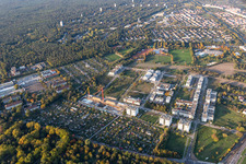 Technology Park Karlsruhe in the district Rintheim in Karlsruhe in the state Baden-Wuerttemberg, Germany seen from above