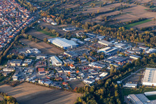 Industrial area with OFTEC Faurecia in Hagenbach in the state Rhineland-Palatinate, Germany