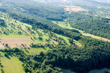 Kettelbachtal Nature Reserve in the district Obernhausen in Birkenfeld in the state Baden-Wuerttemberg, Germany from the plane