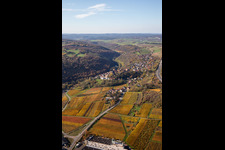 Neuleiningen in the state Rhineland-Palatinate, Germany seen from above