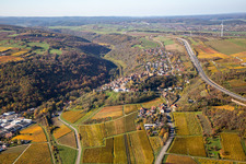 Neuleiningen in the state Rhineland-Palatinate, Germany viewn from the air