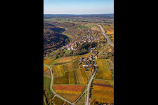 Drone recording of Neuleiningen in the state Rhineland-Palatinate, Germany