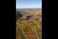 Drone image of Neuleiningen in the state Rhineland-Palatinate, Germany