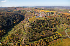 Aerial photograpy of Battenberg in the state Rhineland-Palatinate, Germany