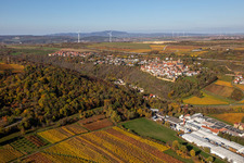 Neuleiningen in the state Rhineland-Palatinate, Germany from a drone
