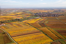 District Jerusalemsberg in Kirchheim an der Weinstraße in the state Rhineland-Palatinate, Germany seen from above