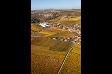 Drone recording of Kleinkarlbach in the state Rhineland-Palatinate, Germany