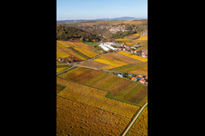 Drone image of Kleinkarlbach in the state Rhineland-Palatinate, Germany
