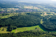 Kettelbachtal Nature Reserve in the district Obernhausen in Birkenfeld in the state Baden-Wuerttemberg, Germany from the drone perspective