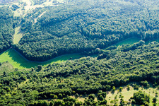 Kettelbachtal Nature Reserve in the district Obernhausen in Birkenfeld in the state Baden-Wuerttemberg, Germany from a drone