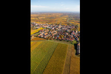 Herxheim am Berg in the state Rhineland-Palatinate, Germany from above
