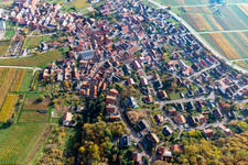 Drone recording of Eschbach in the state Rhineland-Palatinate, Germany