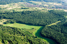 Oblique view of Vinegar Mountain in the district Obernhausen in Birkenfeld in the state Baden-Wuerttemberg, Germany
