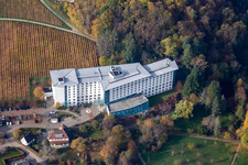 Aerial view of Hospital grounds of the rehabilitation center Edith-Stein-Fachklinik Klinik fuer Neurologie in Bad Bergzabern in the state Rhineland-Palatinate, Germany