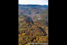 Aerial photograpy of Dörrenbach in the state Rhineland-Palatinate, Germany