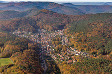 Dörrenbach in the state Rhineland-Palatinate, Germany from above