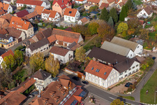 Open-air restaurant Weinstube Juelg in Schweigen-Rechtenbach in the state Rhineland-Palatinate, Germany