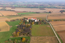 Aerial view of Workshop for hidden talents in Schweighofen in the state Rhineland-Palatinate, Germany