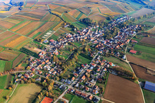 Aerial view of Village view from the southwest in Dierbach in the state Rhineland-Palatinate, Germany