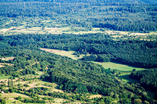 Vinegar Mountain in the district Obernhausen in Birkenfeld in the state Baden-Wuerttemberg, Germany from above