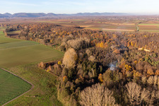 Aerial view of Billigheimer Bruch, Erlenbachtal between Barbelroth, Hergersweiler and Winden in the district Ingenheim in Billigheim-Ingenheim in the state Rhineland-Palatinate, Germany