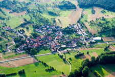 From the east in the district Dietenhausen in Keltern in the state Baden-Wuerttemberg, Germany