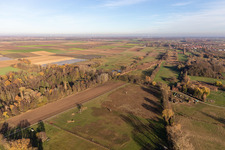 Aerial view of Billigheimer Bruch, Erlenbachtal between Barbelroth, Hergersweiler and Winden in Barbelroth in the state Rhineland-Palatinate, Germany