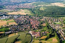 From the southwest in the district Nöttingen in Remchingen in the state Baden-Wuerttemberg, Germany