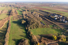 Billigheimer Bruch, Erlenbachtal between Barbelroth, Hergersweiler and Winden in Hergersweiler in the state Rhineland-Palatinate, Germany from above