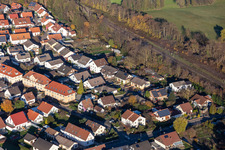 Aerial view of In the rose garden in Winden in the state Rhineland-Palatinate, Germany