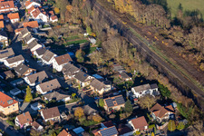 Aerial photograpy of In the rose garden in Winden in the state Rhineland-Palatinate, Germany