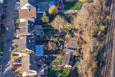 In the rose garden in Winden in the state Rhineland-Palatinate, Germany from above