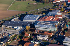 Im Gereut commercial area in Hatzenbühl in the state Rhineland-Palatinate, Germany out of the air