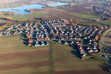 Bird's eye view of District Hardtwald in Neupotz in the state Rhineland-Palatinate, Germany