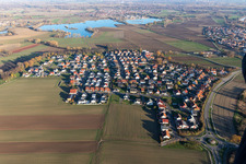 District Hardtwald in Neupotz in the state Rhineland-Palatinate, Germany viewn from the air