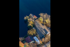 Anglerheim am Altrhein in Neupotz in the state Rhineland-Palatinate, Germany out of the air
