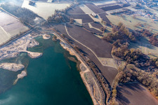 Neuburg am Rhein in the state Rhineland-Palatinate, Germany from above