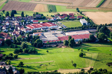 Aerial view of Vogelsitze GmbH, Kleinsteinbacherstraße 44 in the district Stupferich in Karlsruhe in the state Baden-Wuerttemberg, Germany