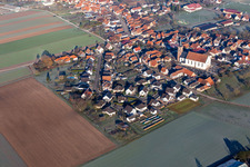 Schleithal in the state Bas-Rhin, France from a drone