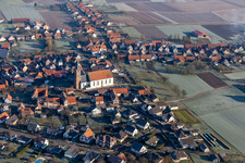 Aerial view of Schleithal in the state Bas-Rhin, France