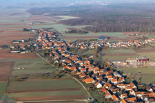 Oblique view of Schleithal in the state Bas-Rhin, France