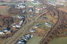 Rue Marie Curie in the district Altenstadt in Wissembourg in the state Bas-Rhin, France