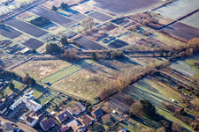 Oblique view of Tank blocker line of WW 2nd in Steinfeld in the state Rhineland-Palatinate, Germany