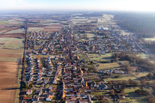 District Schaidt in Wörth am Rhein in the state Rhineland-Palatinate, Germany from above