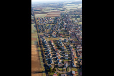 Oblique view of In the brick field in the district Schaidt in Wörth am Rhein in the state Rhineland-Palatinate, Germany